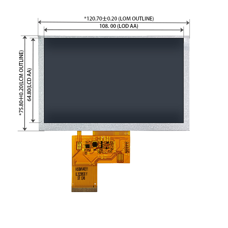 5-inch LCD screen 800×480 RGB interface 5-inch TFT-LCD display module