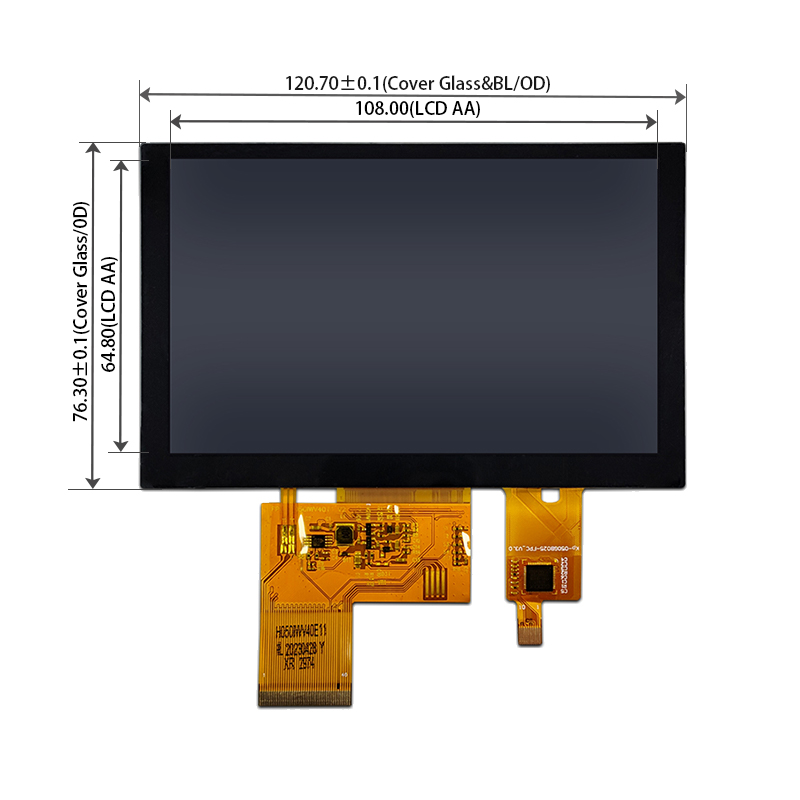 5-inch capacitive touch LCD screen 800×480 RGB interface TFT-LCD LCD module assembly