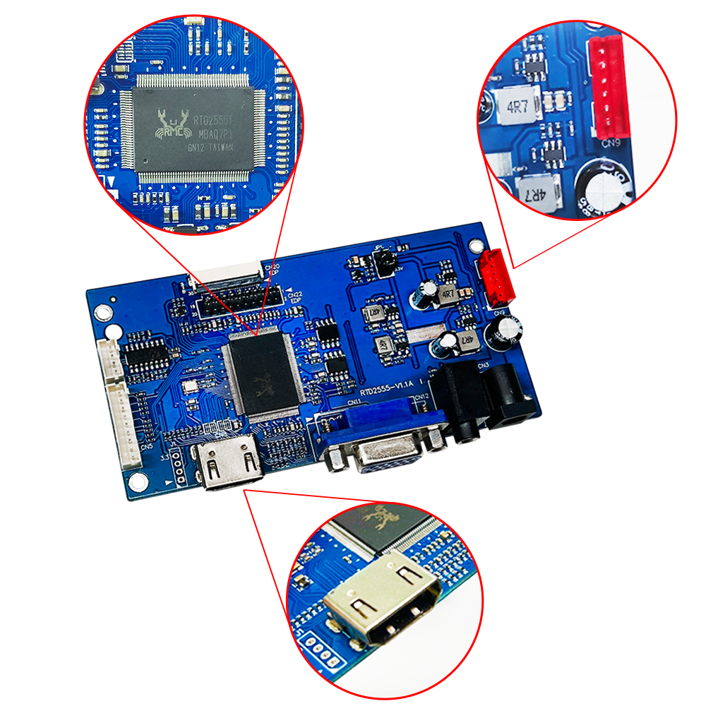 Industrial display monitor controller board