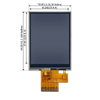 2.8 inch LCD touch screen 240×320 MCU interface with resistive touch 2.8 inch TFT-LCD module