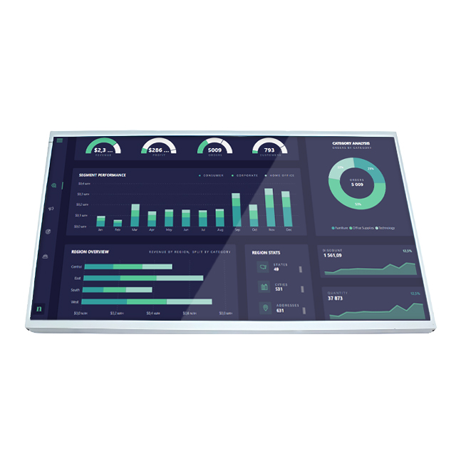 43 inch High Brightness LCD Screen 1920*1080 IPS 2000nits 30pins 