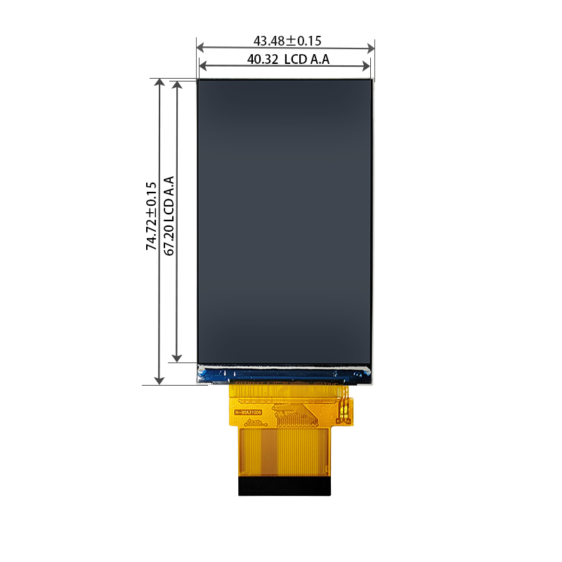 3.1 inch LCD screen, vertical screen, 480×800, 45pin RGB interface, TFT LCD module