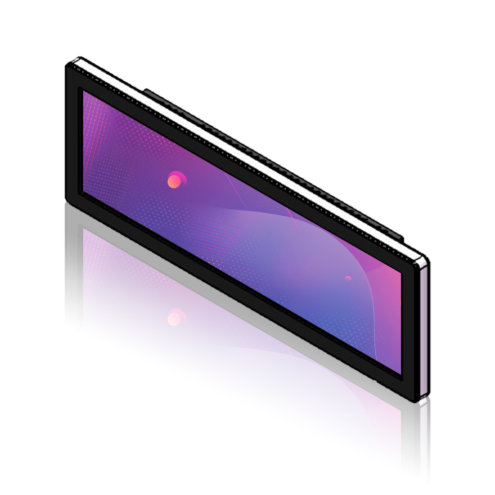 19.5 inch Commercial Grade Narrow LCD Strip Screen Digital Signage Solution